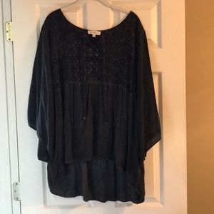 Umgee Plus Size Lace Up Top